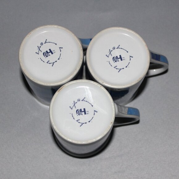 Vintage Coffee Mugs | Life @ Home Snowflake Mugs | Set of 3 Mugs - Picture 9 of 10